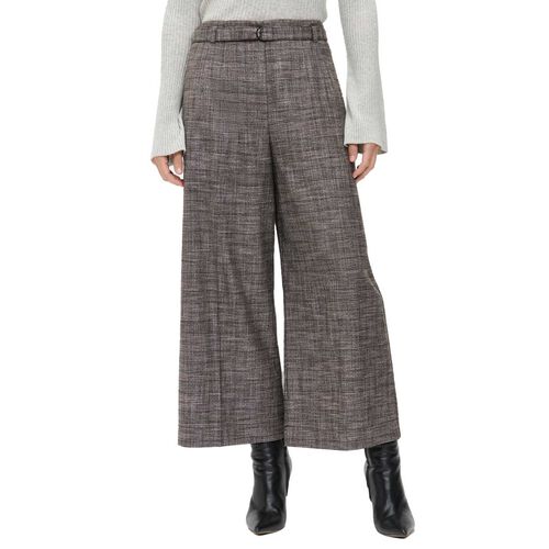 Veronika Maine European Check Belted Cropped Pant